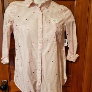 Old Navy Tunic Length Button Down Shirt